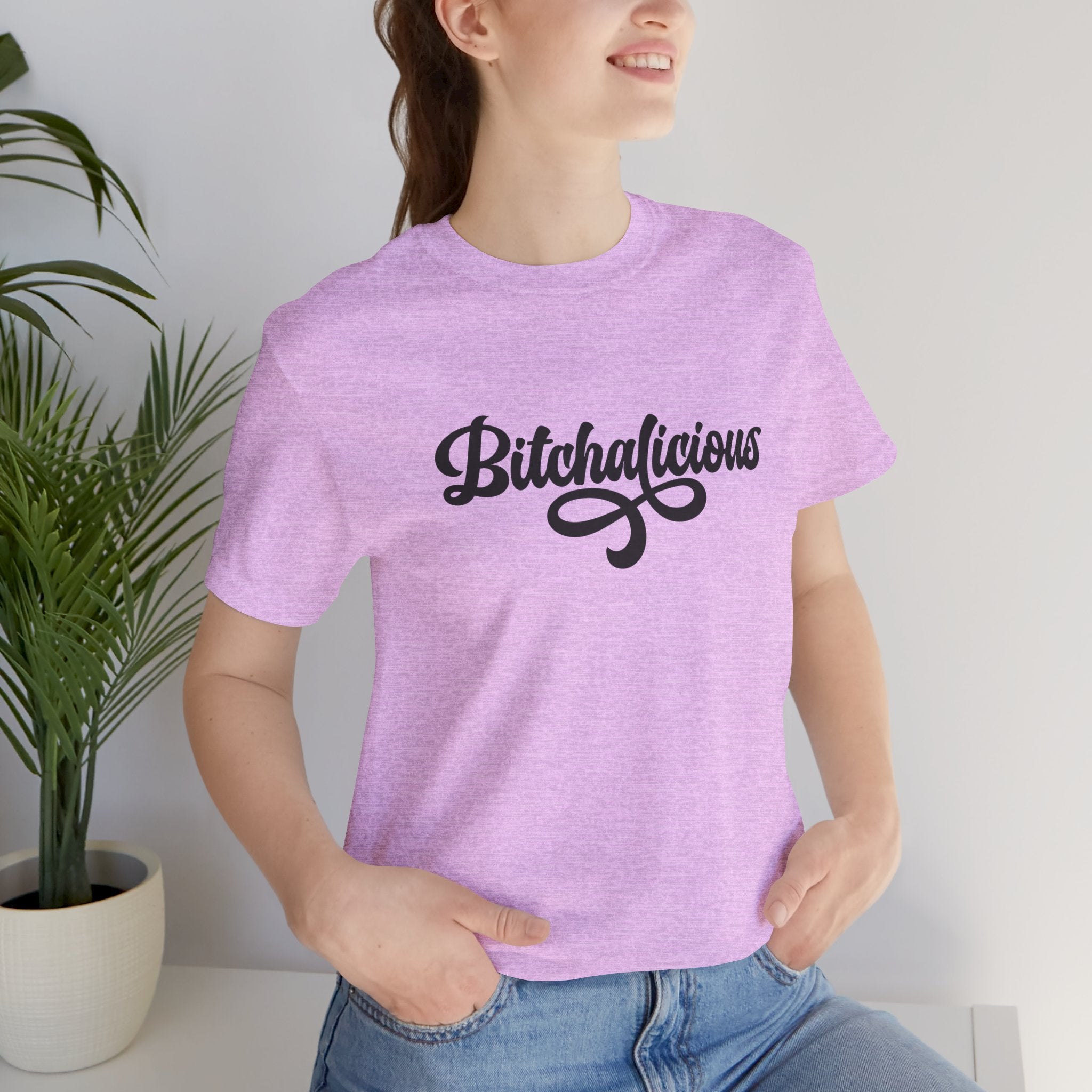 Bitchalicious Script Graphic Tee - Bold Feminine Slogan T-Shirt