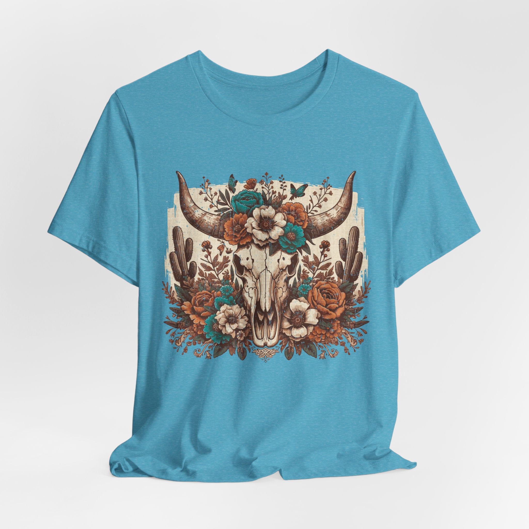 Floral Bull Skull