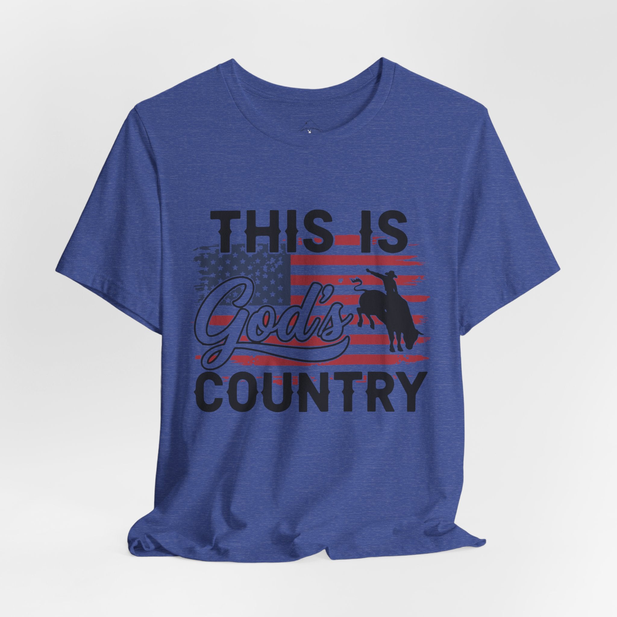 This Is God's Country T-Shirt  Patriotic American Flag Western Faith Tee