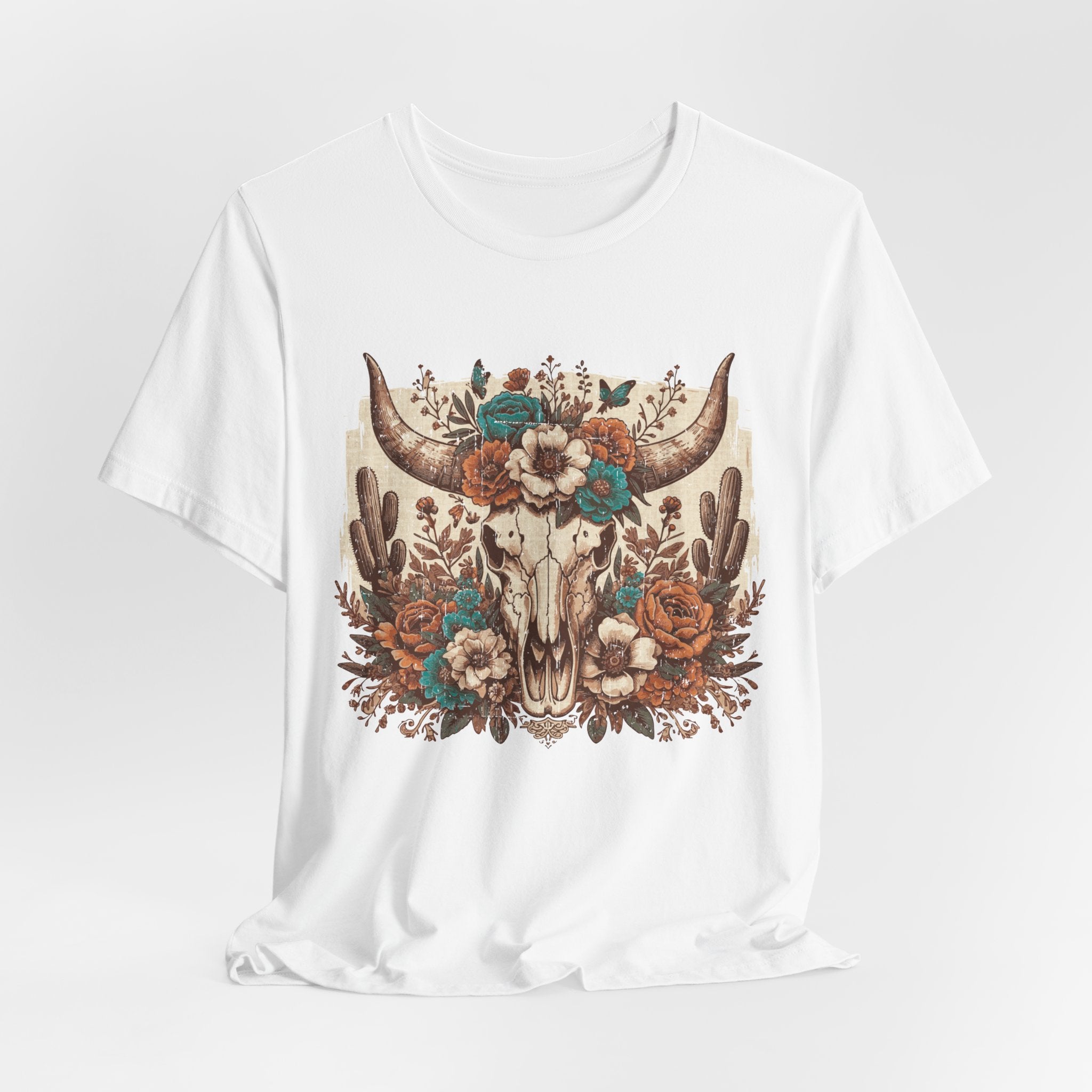 Floral Bull Skull