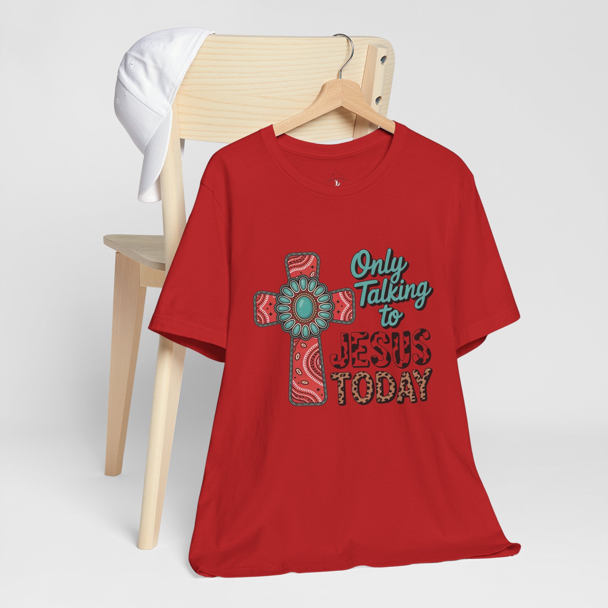 Only Talking to Jesus Today Cross Graphic Tee