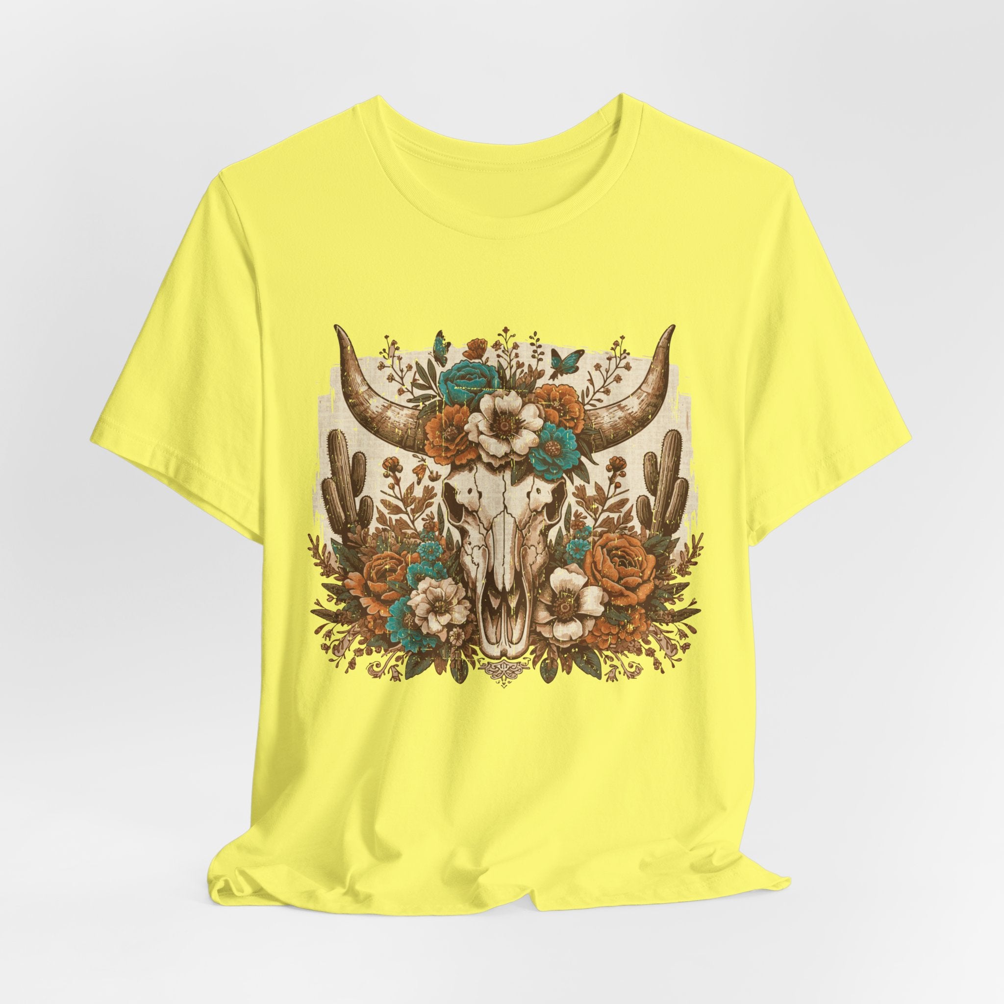 Floral Bull Skull