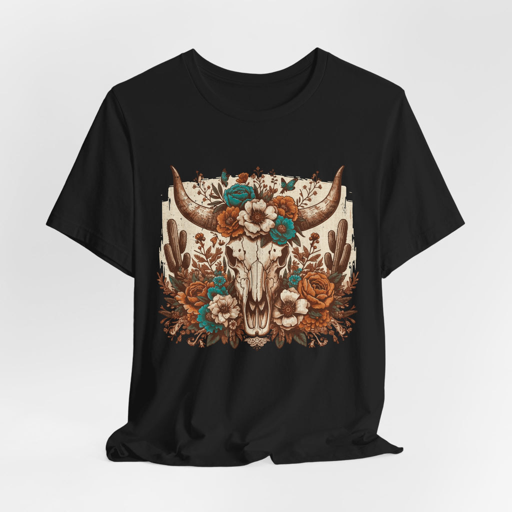 Floral Bull Skull