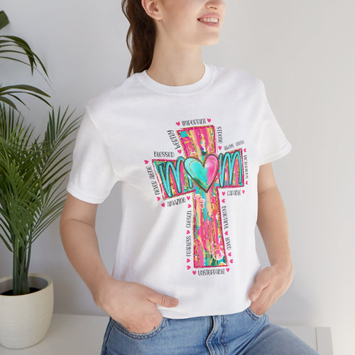 Christian Cross Mom Heart T-Shirt