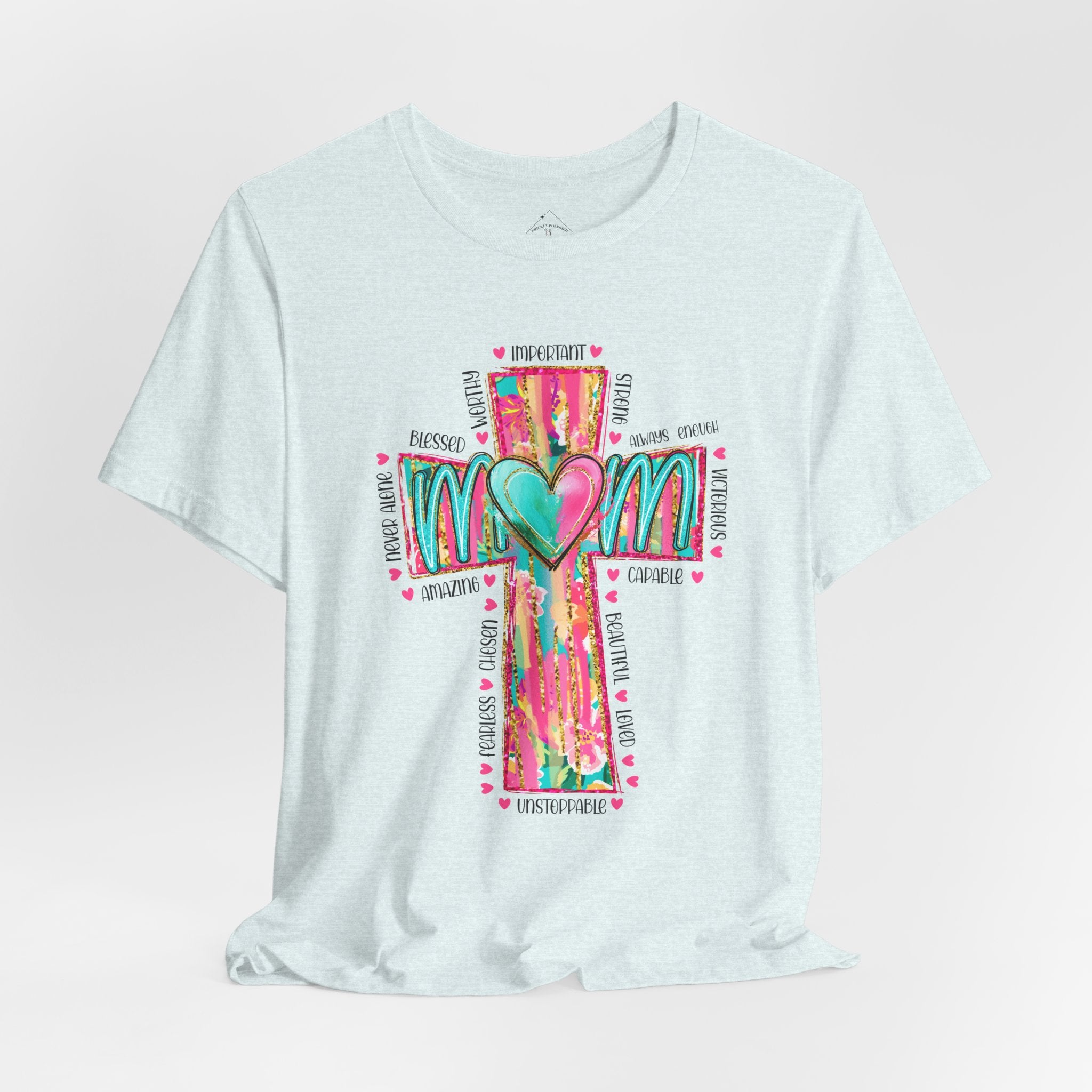 Christian Cross Mom Heart T-Shirt