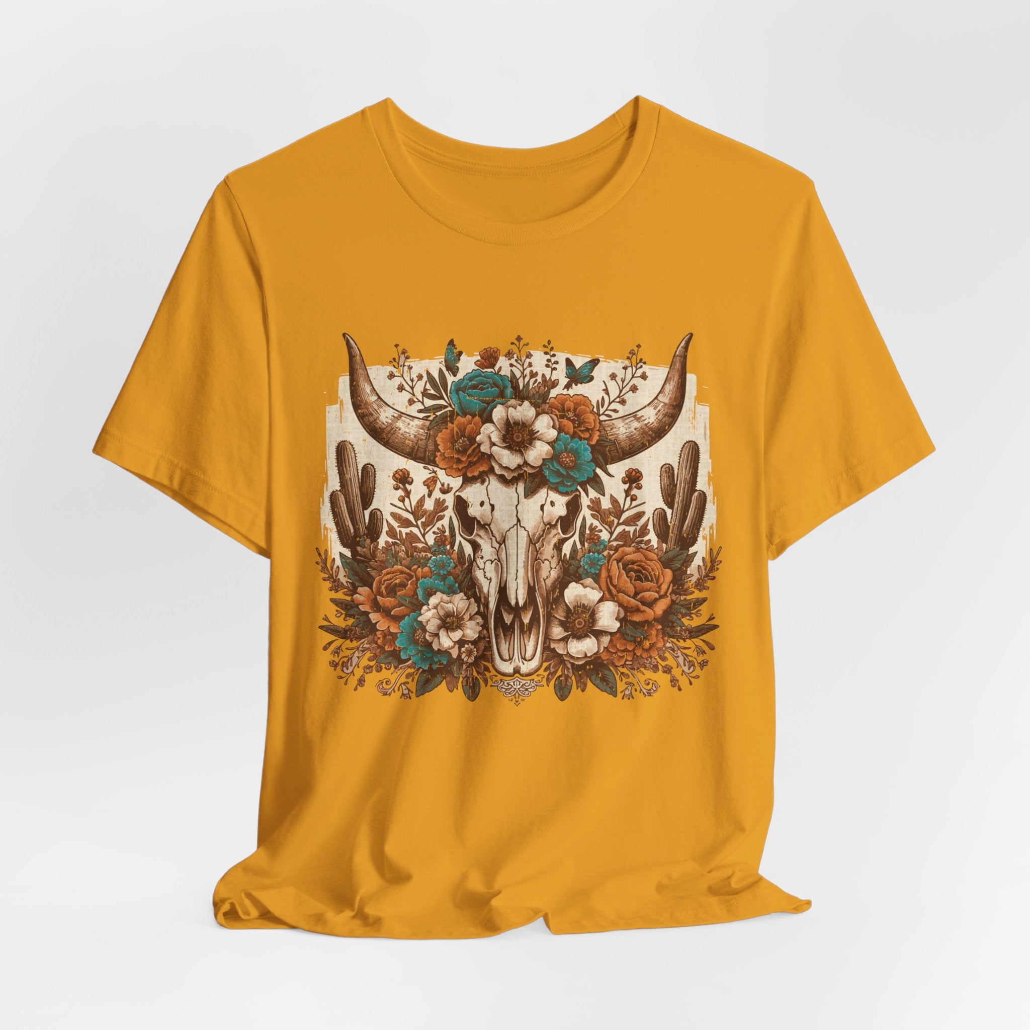 Floral Bull Skull