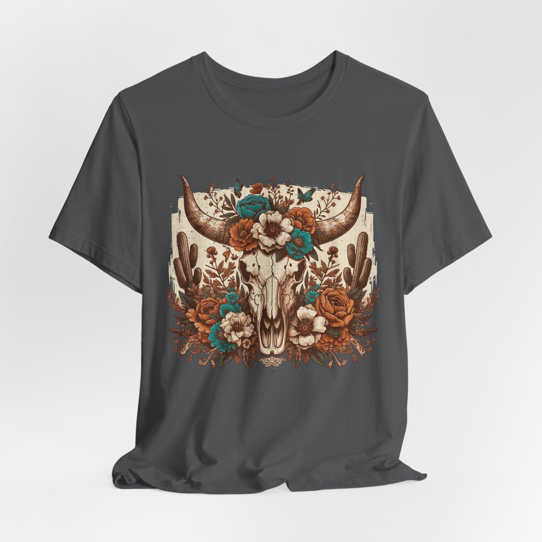 Floral Bull Skull