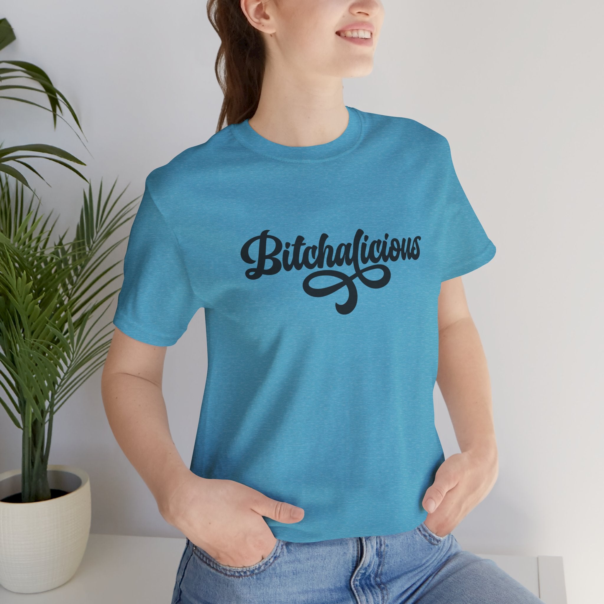 Bitchalicious Script Graphic Tee - Bold Feminine Slogan T-Shirt