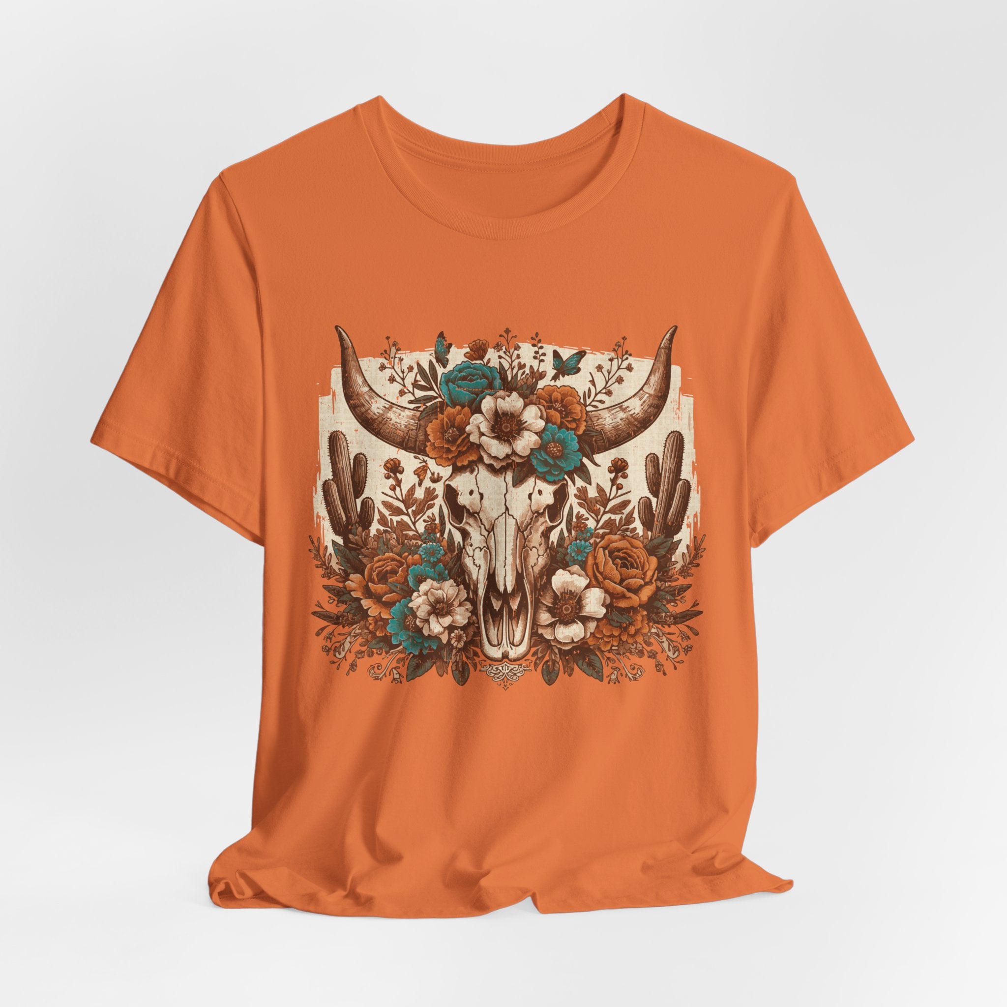 Floral Bull Skull