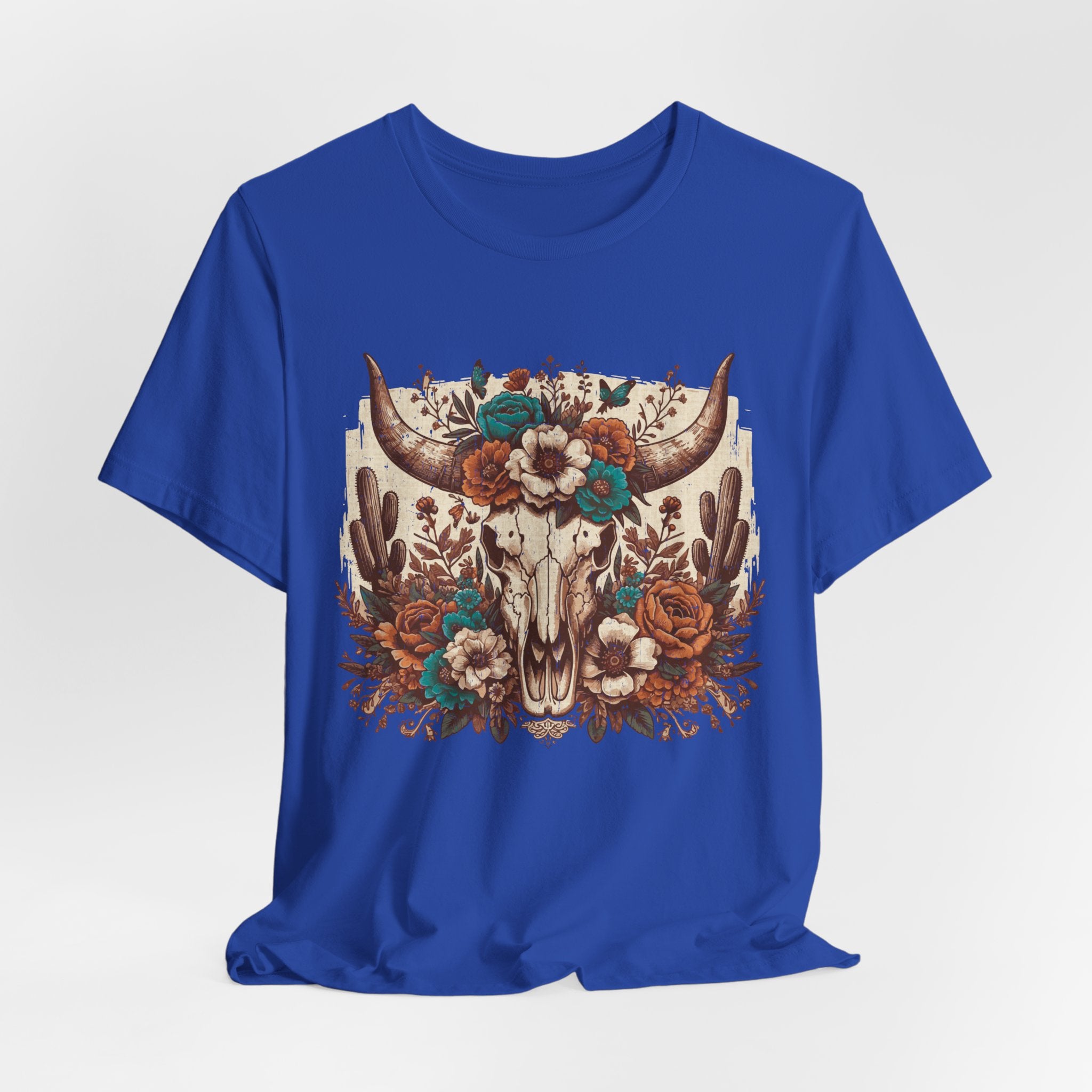 Floral Bull Skull