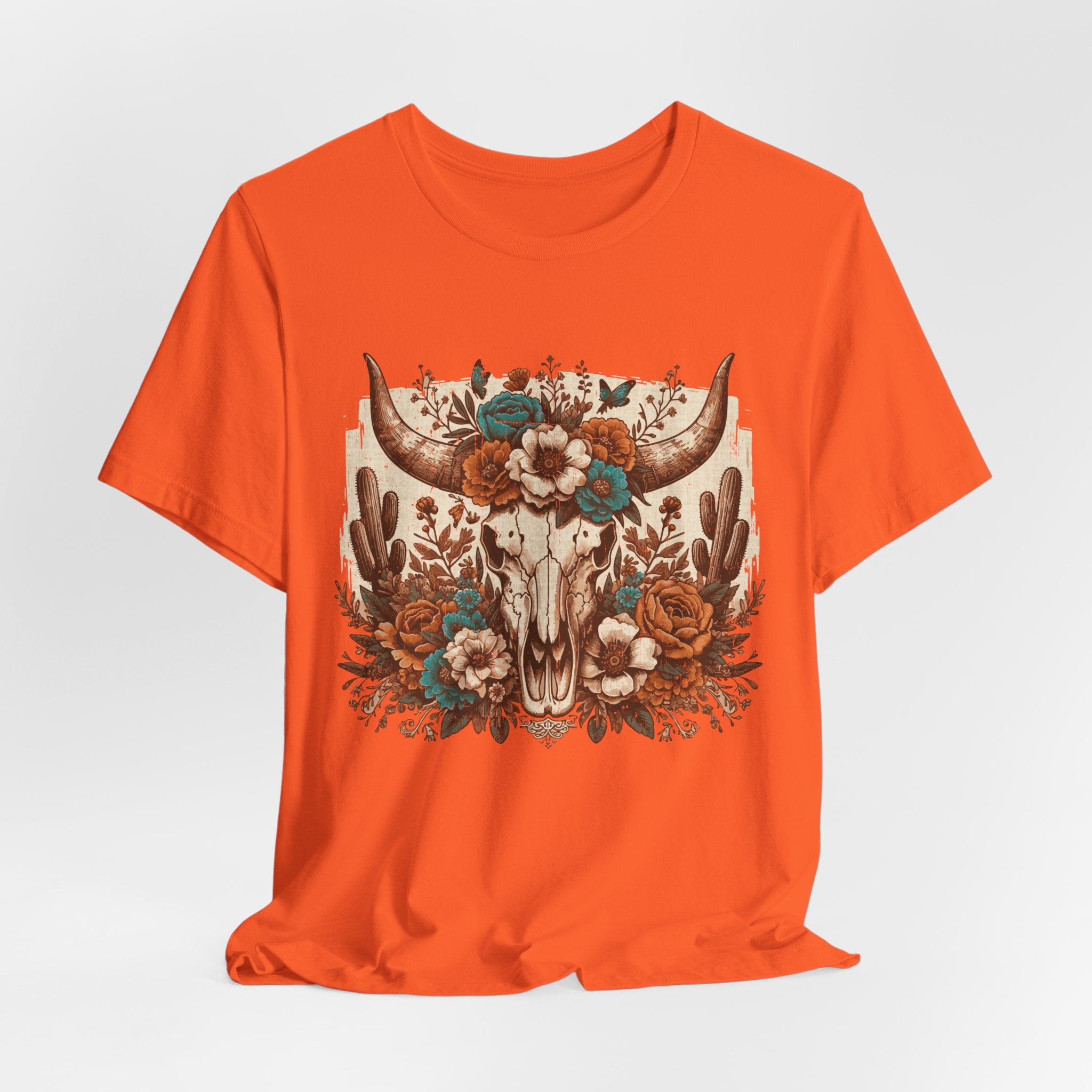 Floral Bull Skull