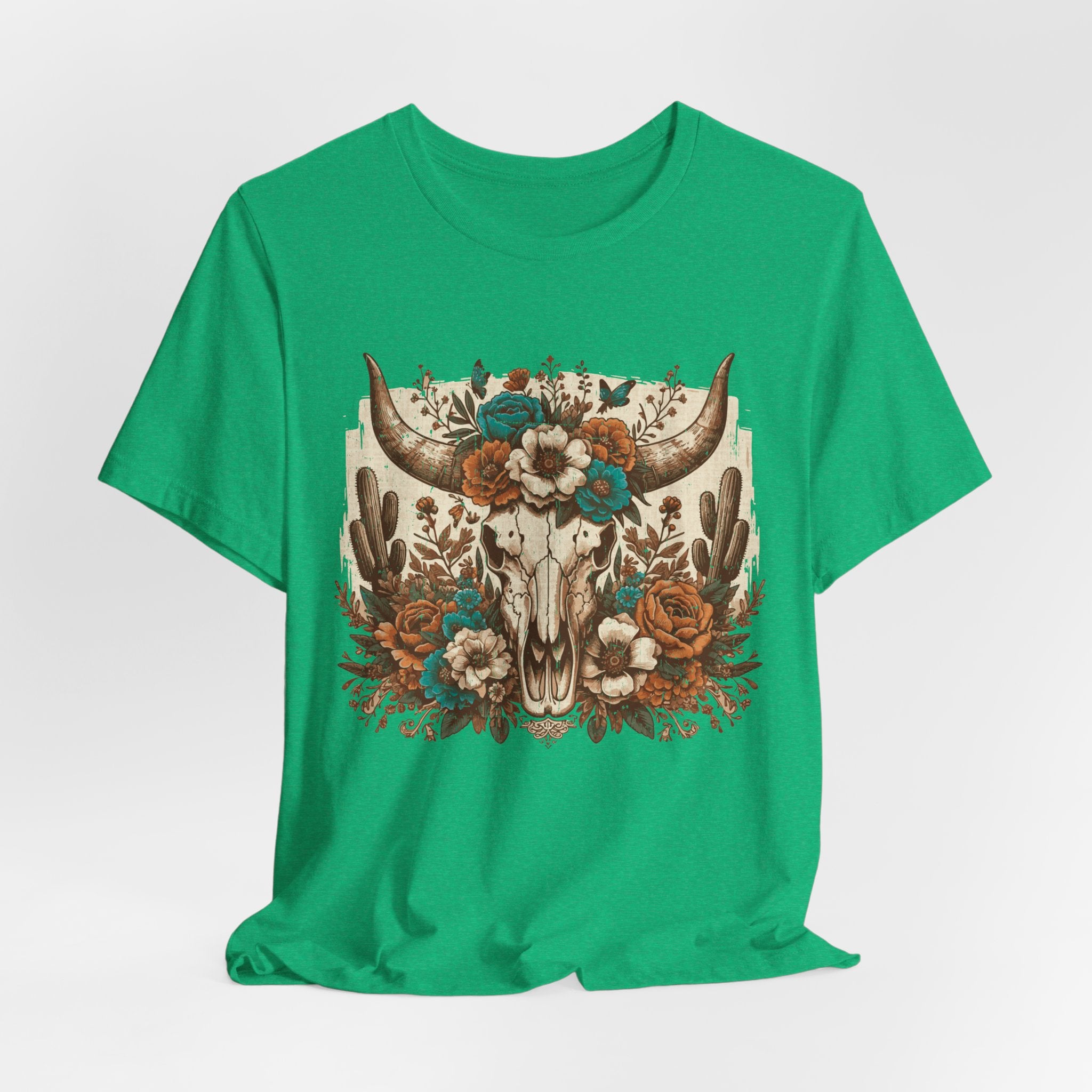 Floral Bull Skull