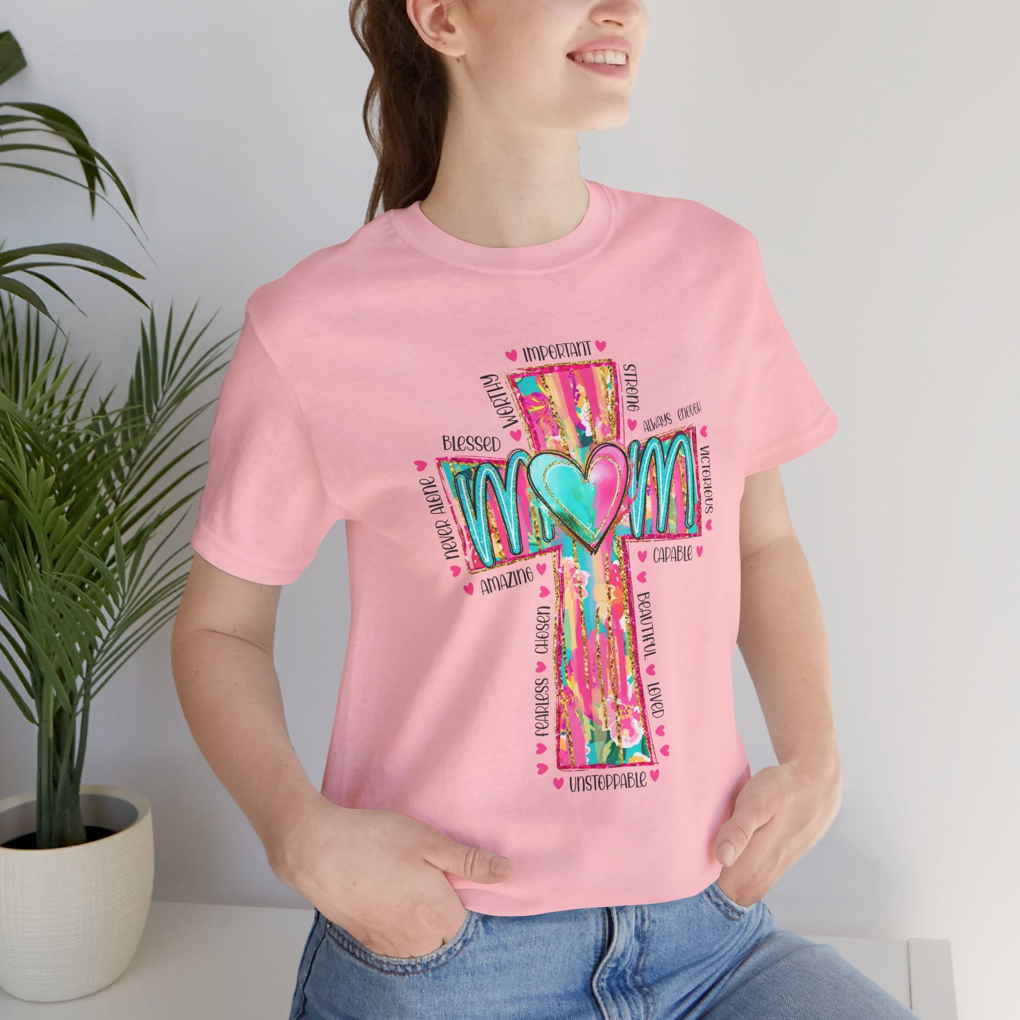 Christian Cross Mom Heart T-Shirt